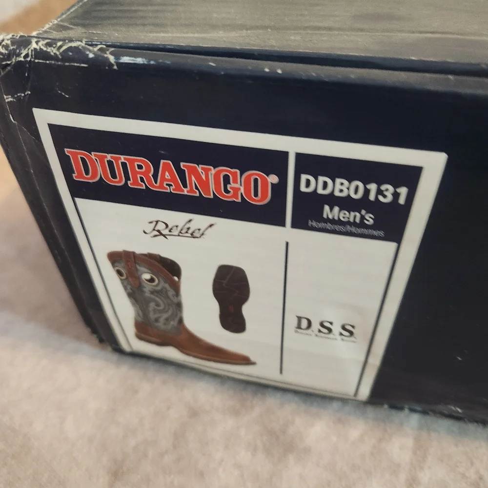 Men's Durango Rebel Western Boots in Brown and Green asize 9.5‎